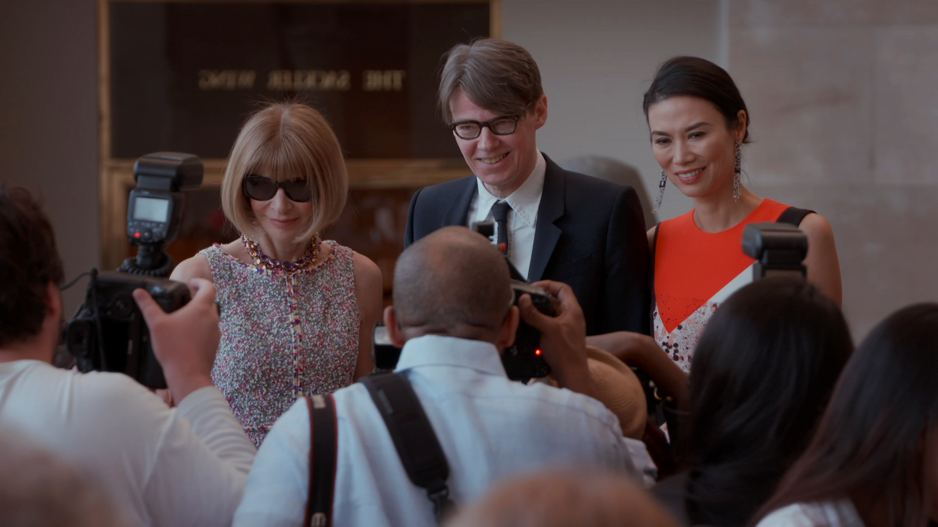 Anna Wintour, Andrew Bolton and Wendi Deng in The First Monday in May