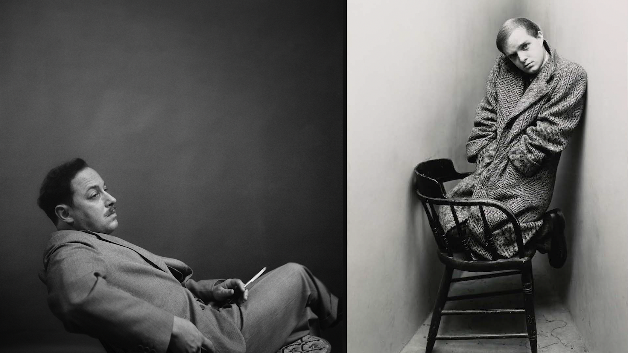 Truman & Tennessee - An Intimate Conversation. Photo of Tennessee Williams Courtesy by Clifford Coffin & Truman Capote, 1948 by Irving Penn  � The Irving Penn Foundation.png