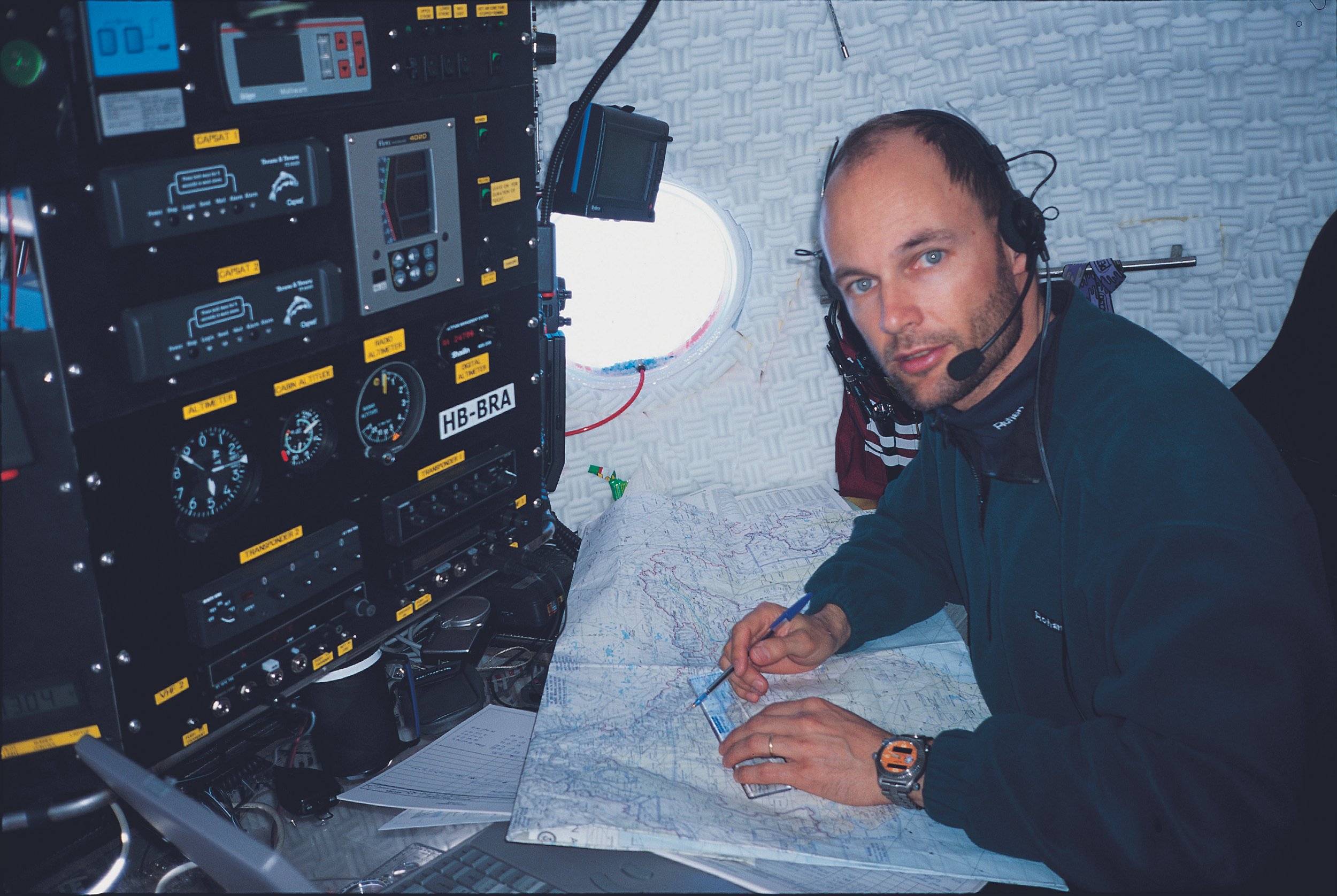 The Balloonists - Bertrand Piccard in the flight deck.JPG