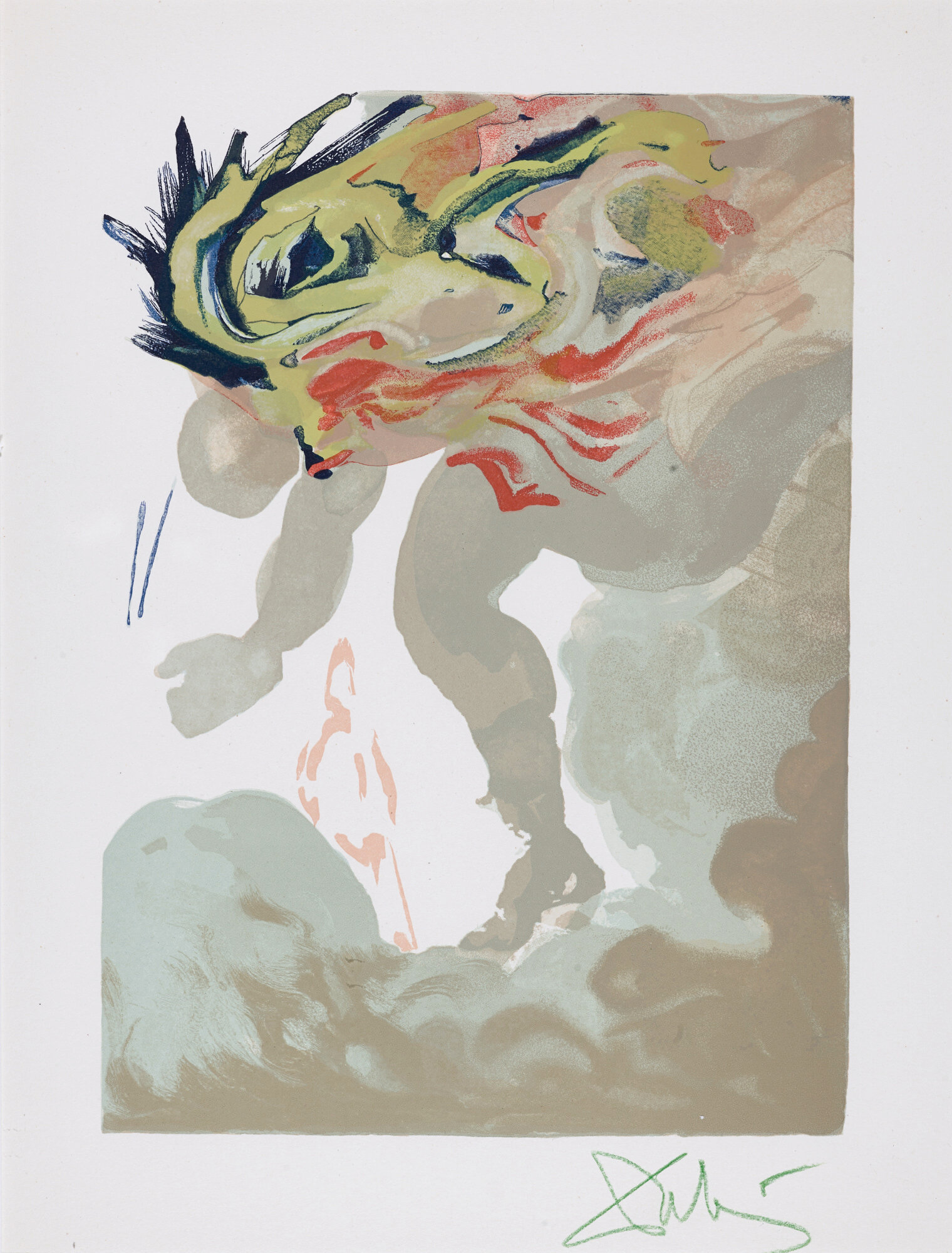   Salvador Dalí (1904-1989) From the Portfolio  The Divine Comedy: Inferno   Serigraph, c. 1960 The Noble Maritime Collection  Gift of Barnett Shepherd  