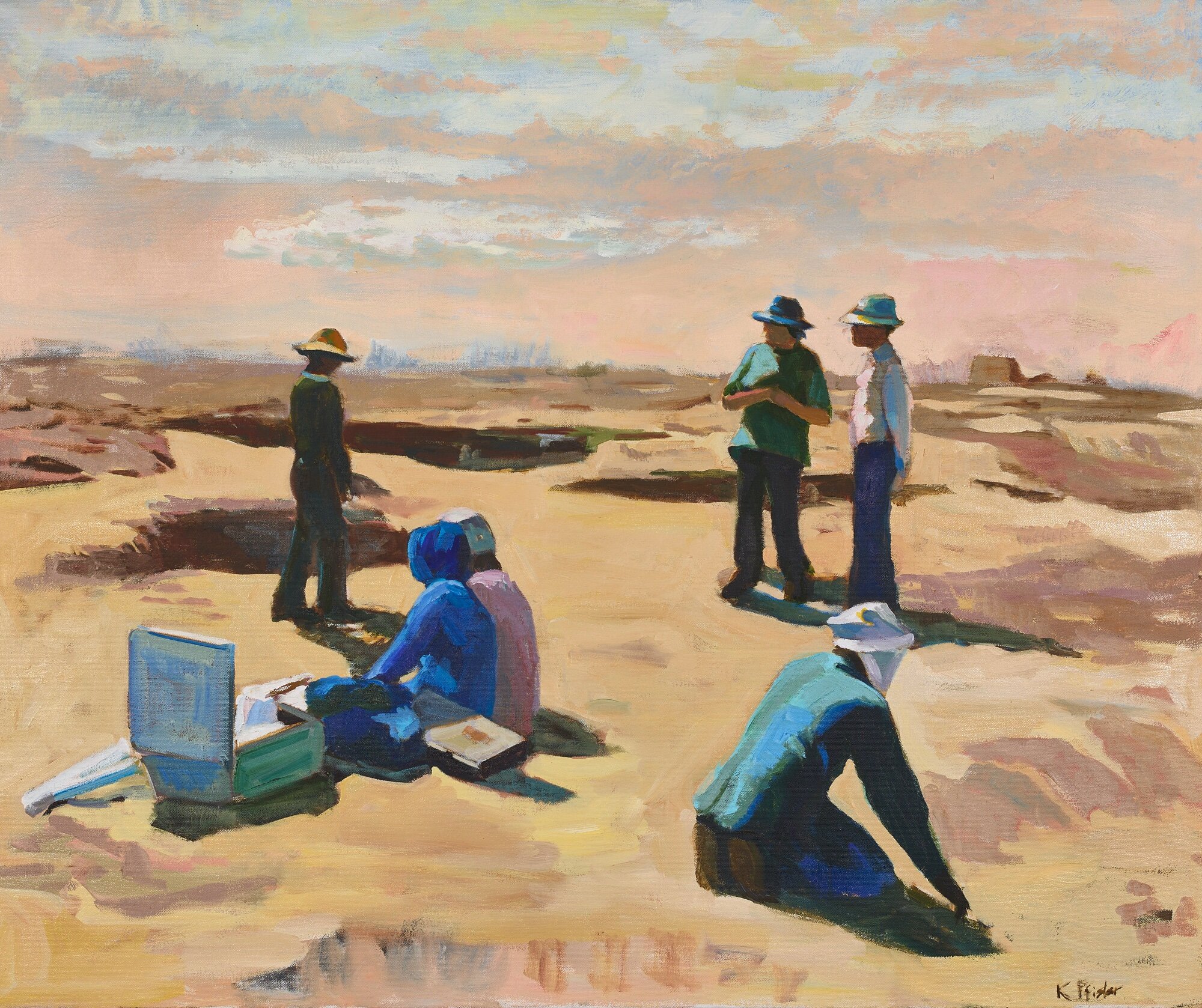 Kristi Pfister, Before the Dig, Oil on canvas, 2005, 30” x 40”