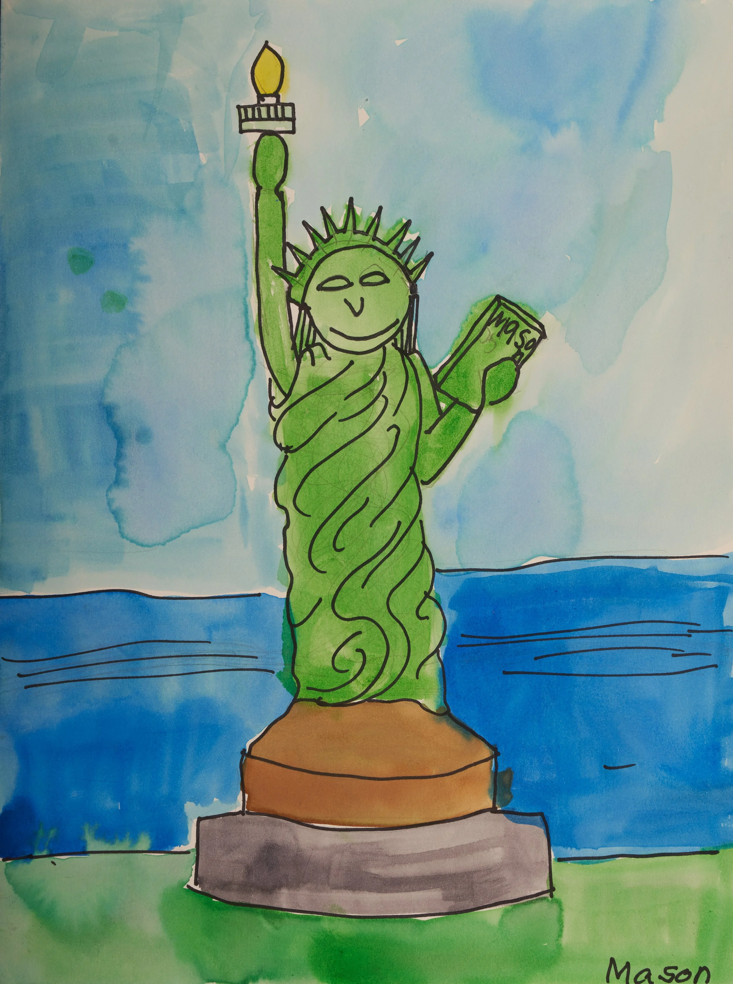 Statue of Liberty by Mason Torino, 2nd grade, PS 373R - Petrides.jpg