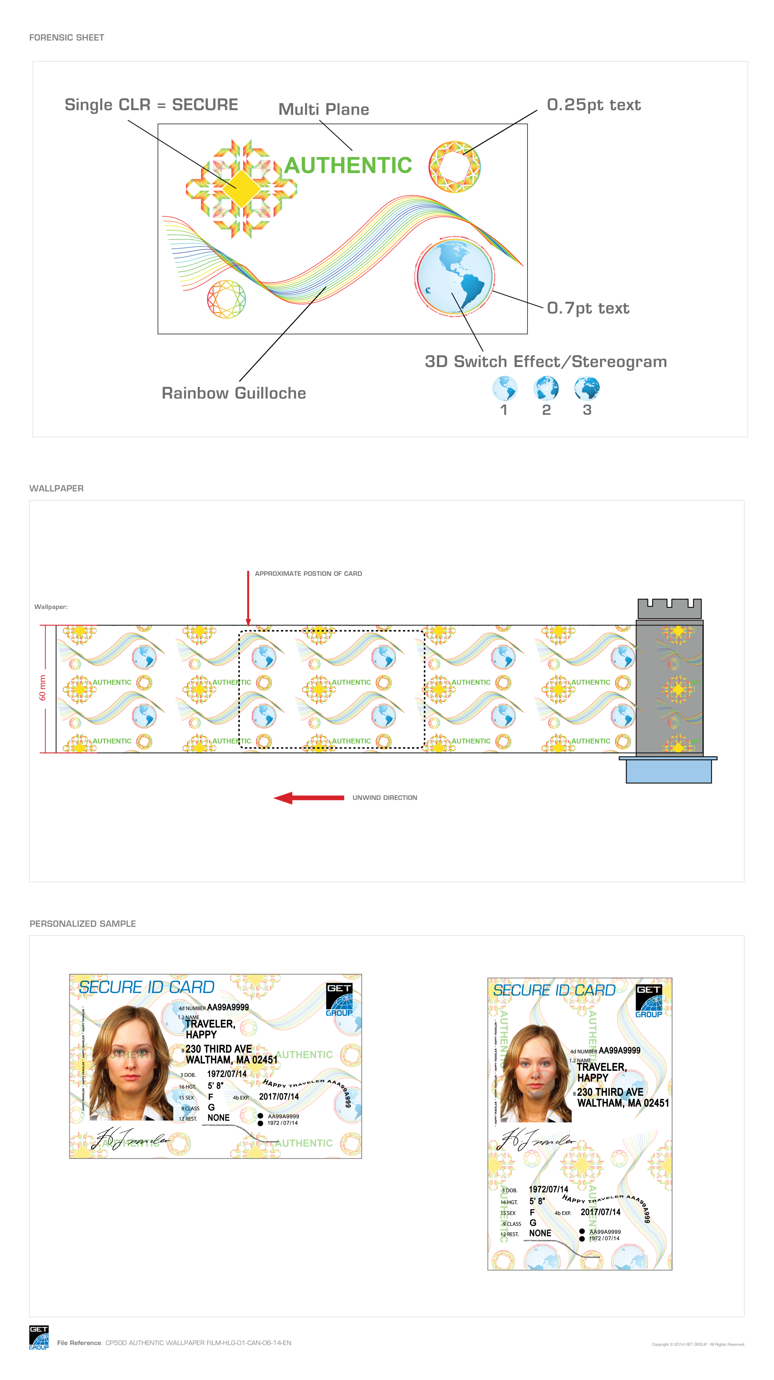 CP500 AUTHENTIC WALLPAPER HOLOGRAM FILM - GET GROUP