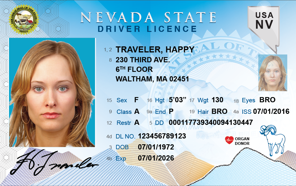 NEVADA DRIVING LICENSE TEMPLATE - GET GROUP