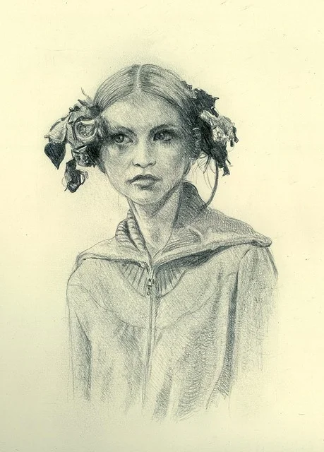'Datura Girl' Pencil on Paper 2011 © Andrew Magee