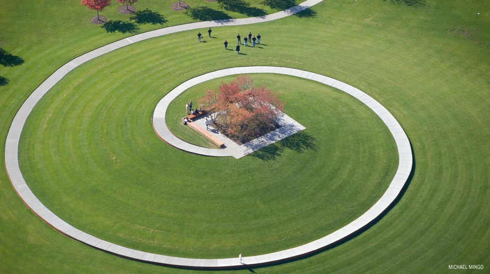 Mound with Spiral Walkway