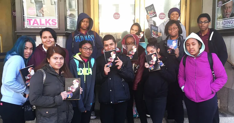 Students at the 2015 National Book Awards Teen Press Conference