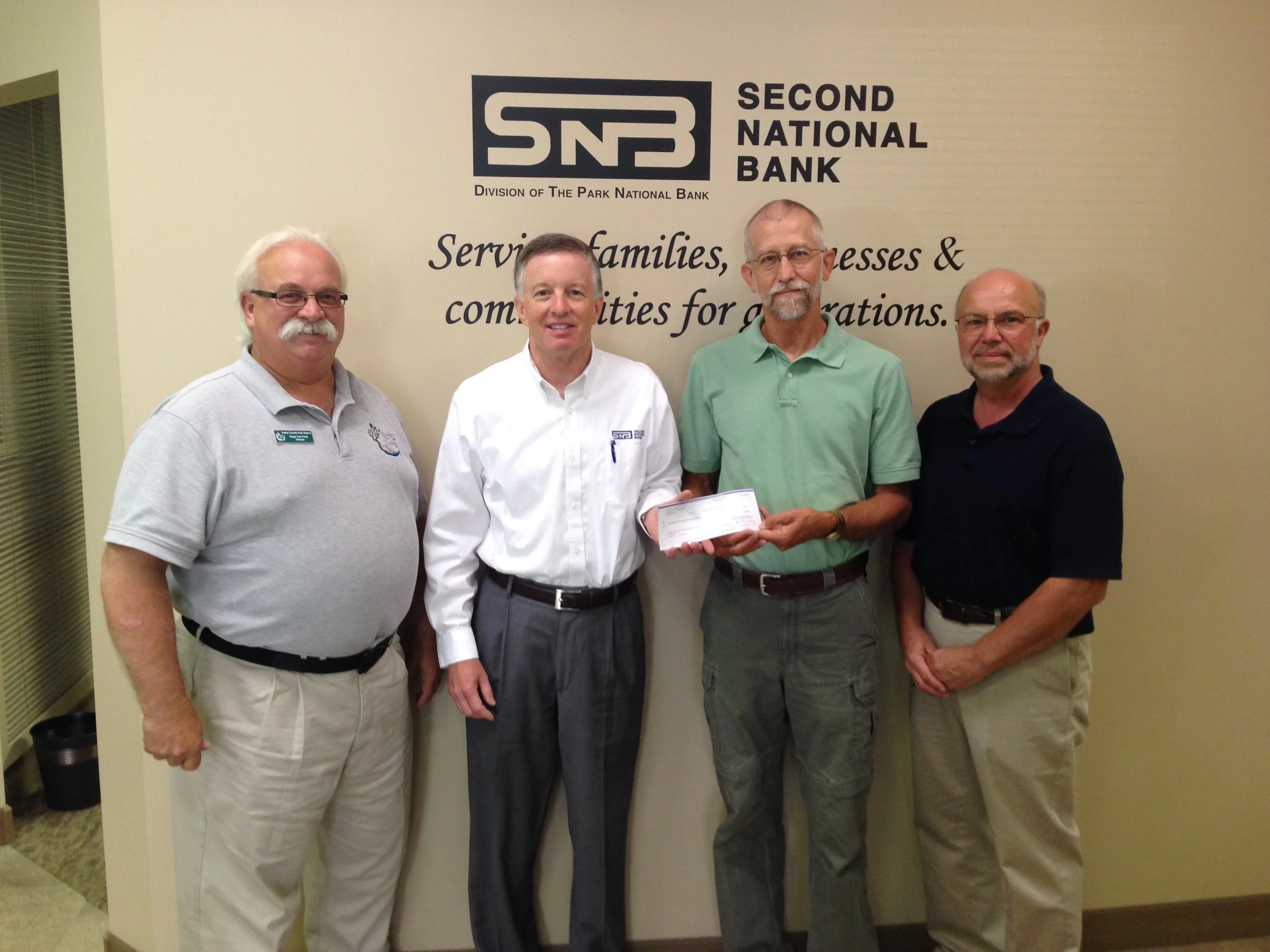 Second National Bank Supports Tecumseh Trail (Click for Photo)