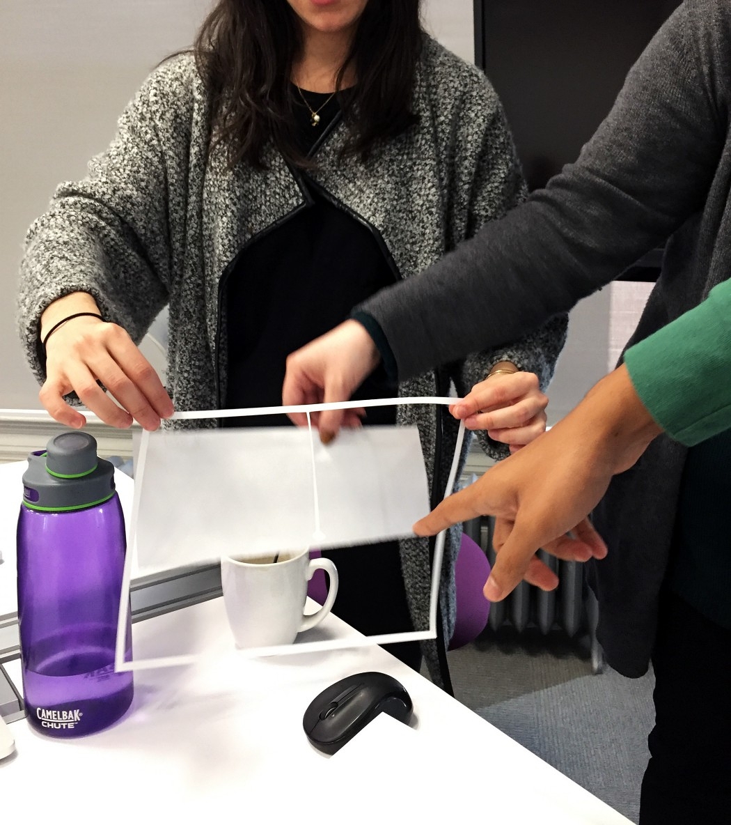 Our very first paper prototypes were crude and simple, but that was the point. They were quick and cheap to make.
