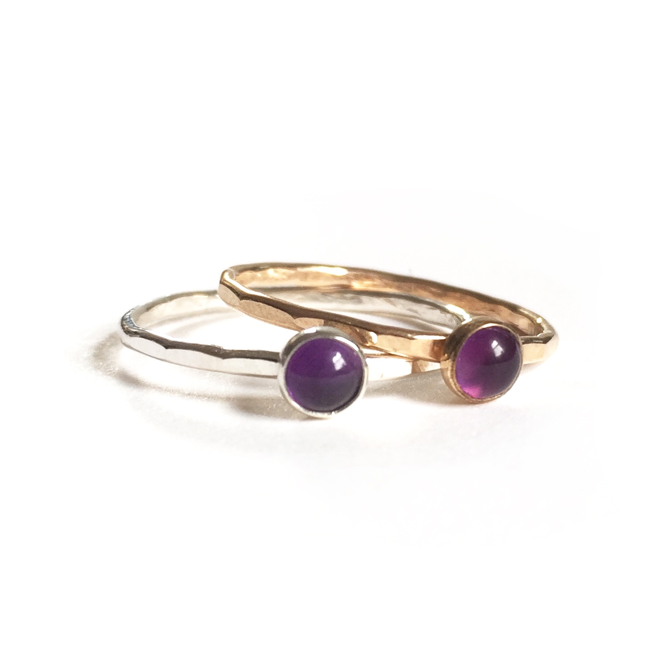 Goldeluxe Jewelry — Amethyst Gemstone Stacking Ring