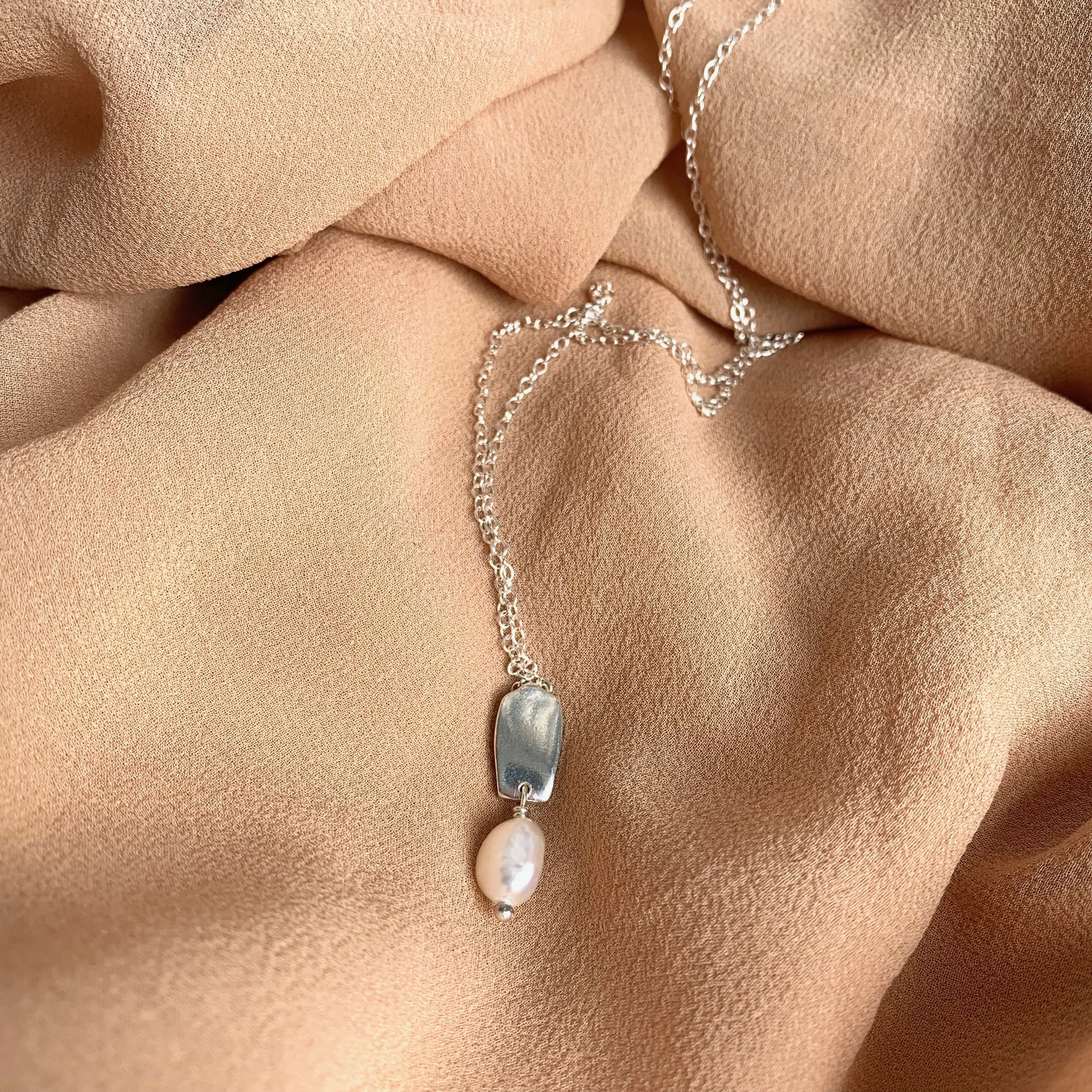 Siren Necklace with baroque pearl by goldeluxe