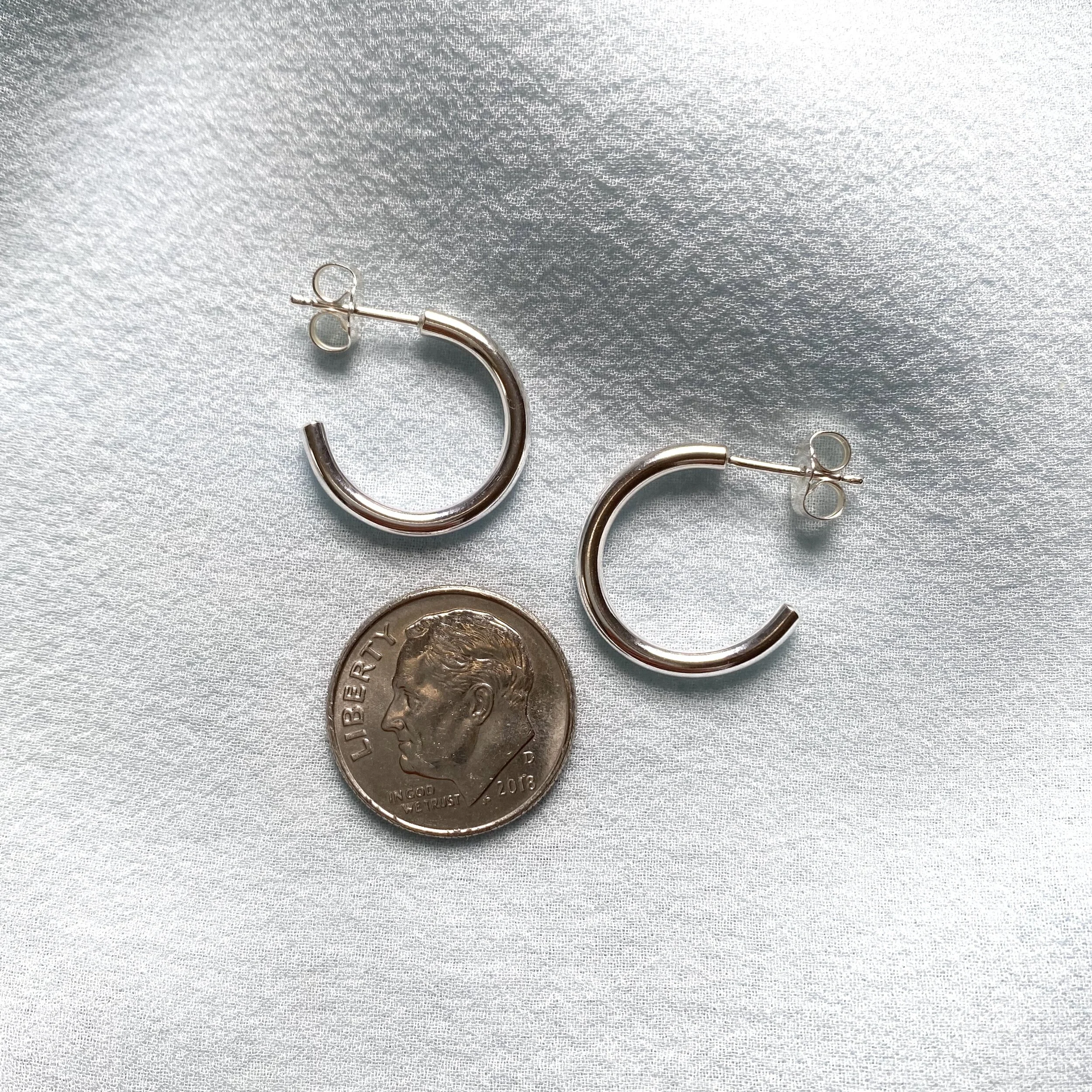 Goldeluxe Jewelry — Dime Hoops