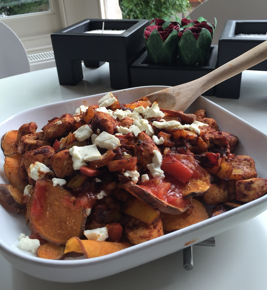 Healthier take on Nachos. My Sweet Potato ones.