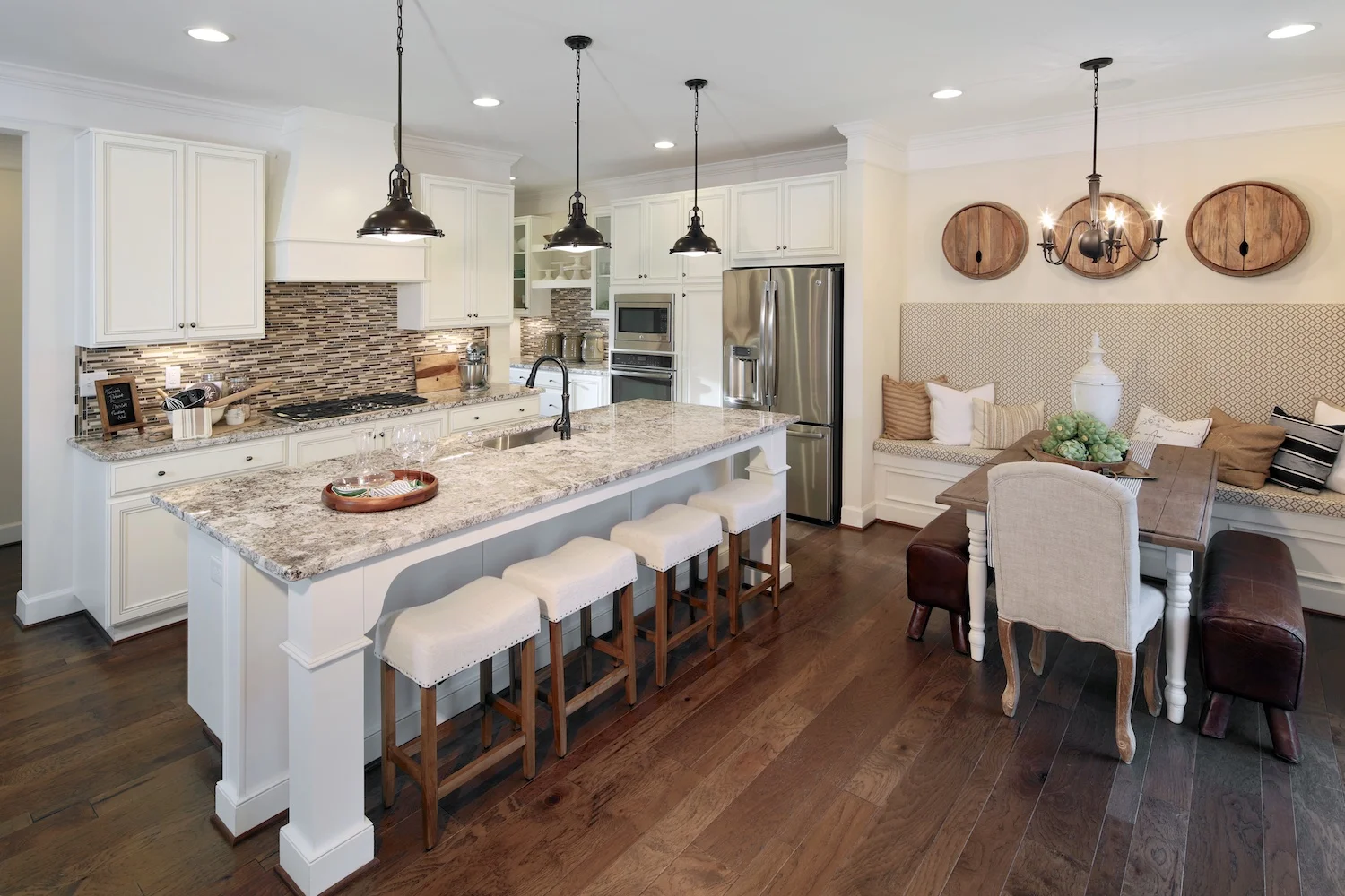 single family home kitchen with large island