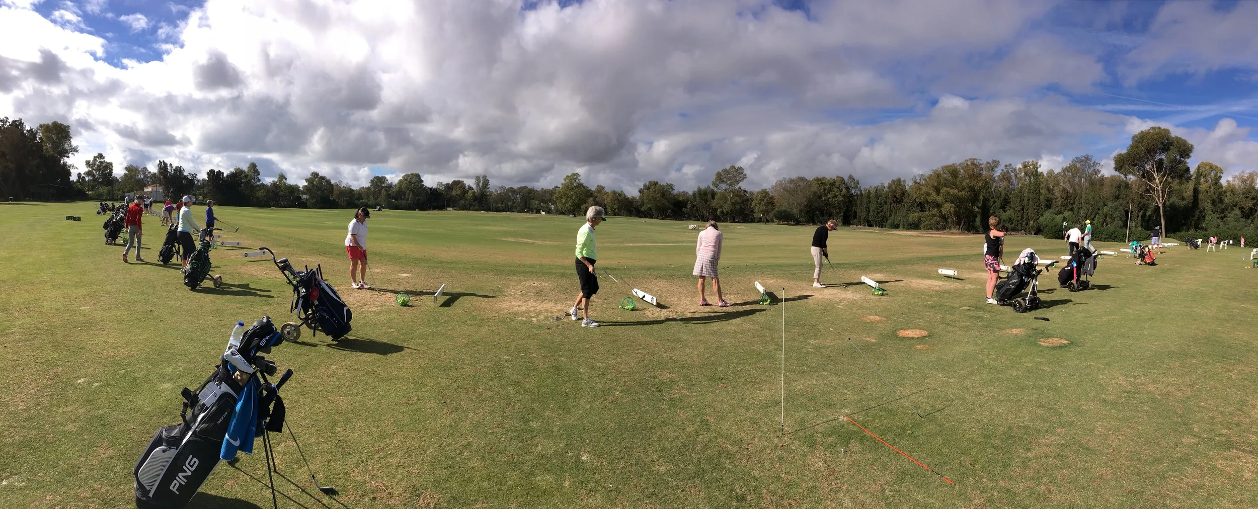 ROWGC Members Enjoying The Practice Facilities At Penina 