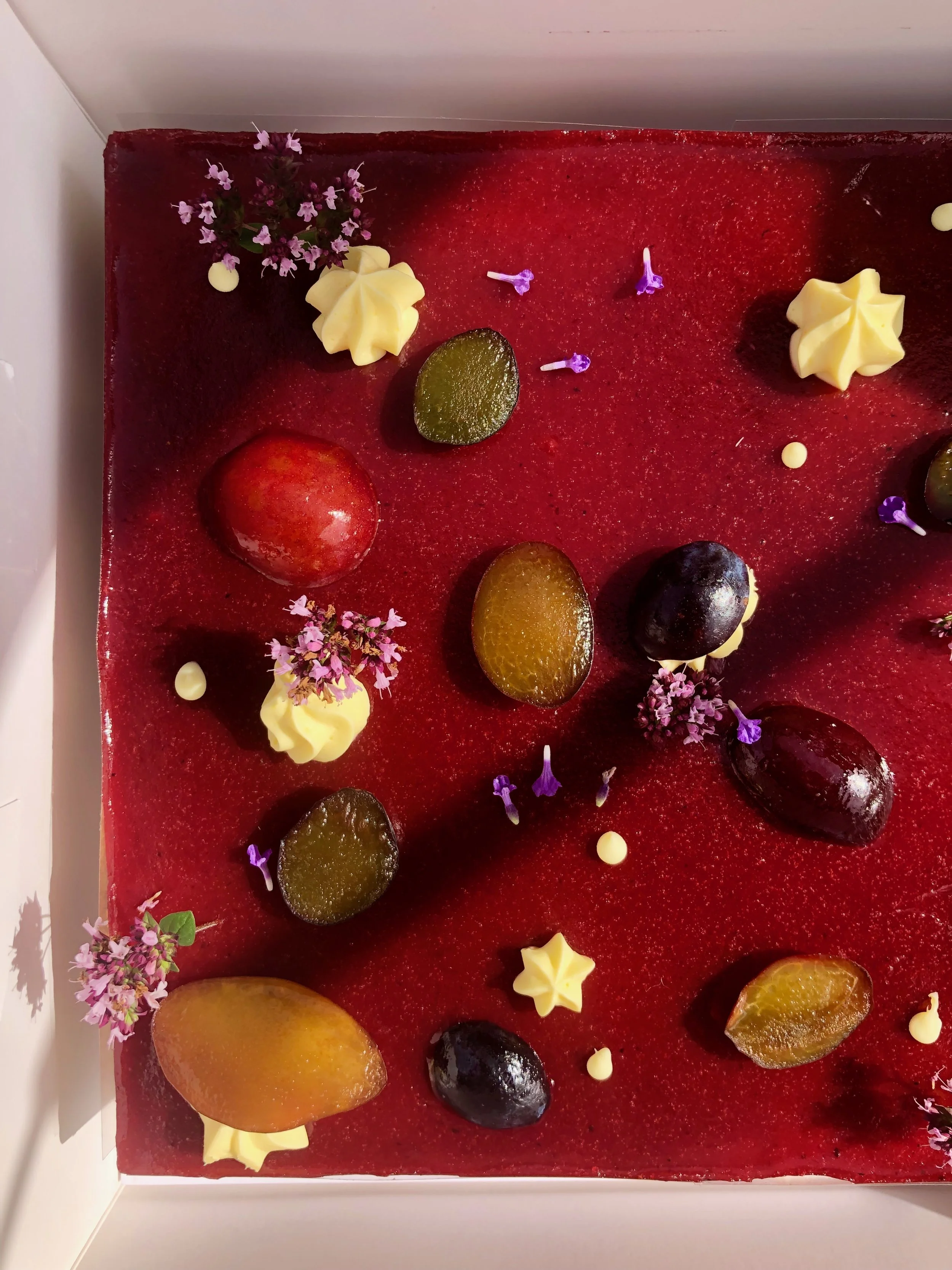 Plums & Berries Cake