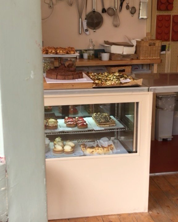 All made here by me seved by Kata drinks by Paul. Smallest bakery in York? #shutishuti #patisserie #Fairfaxcorner #york