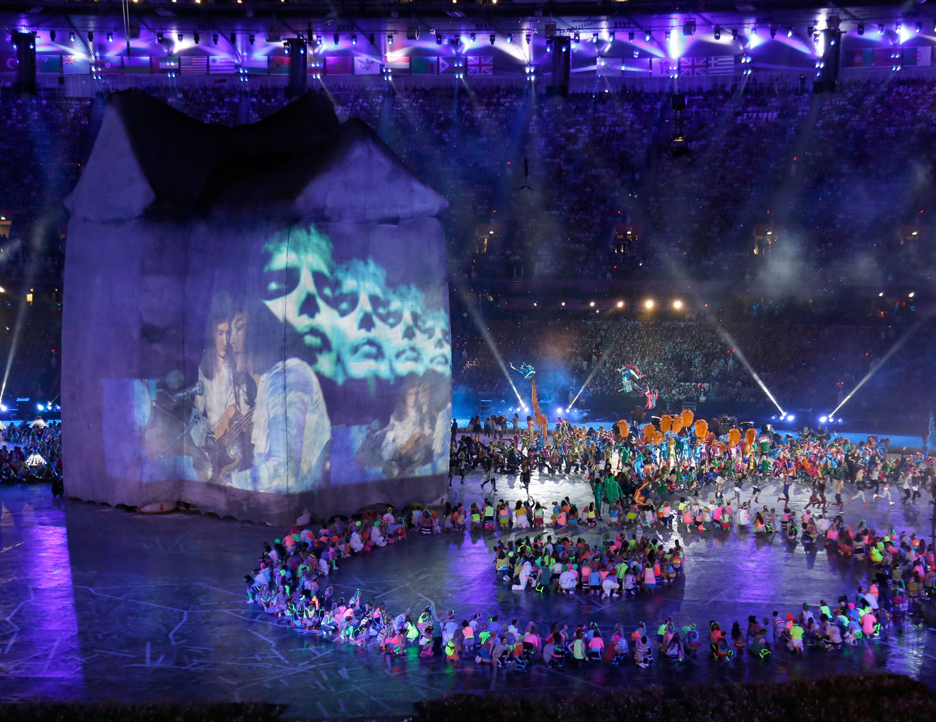  Segment on rock music at the Opening Ceremonies of the London Olympics. 