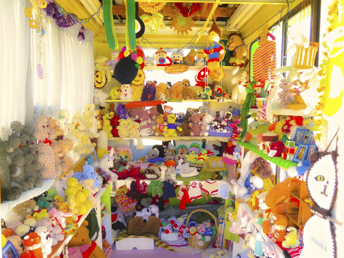 Yes, that's the entire World Famous Crochet Museum ( I'm hiding in there! Can you find me? )