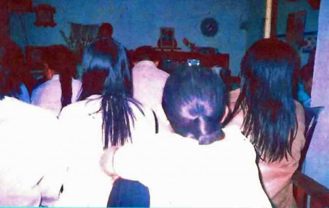 Congregation in worship facility prior to construction