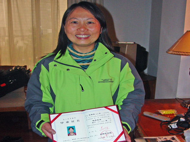 Medical student with diploma (3rd doctor funded by SCF)