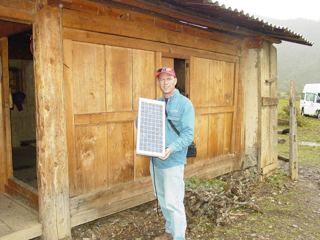 Scott with solar panel