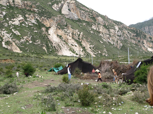 Nomadic yak herders home (tent)