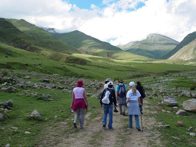 Group on trek to visit Nomadic yak herders