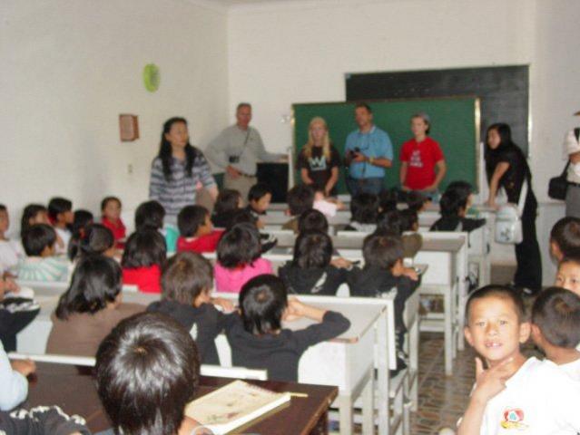 Students in class at Lijiang orphanage