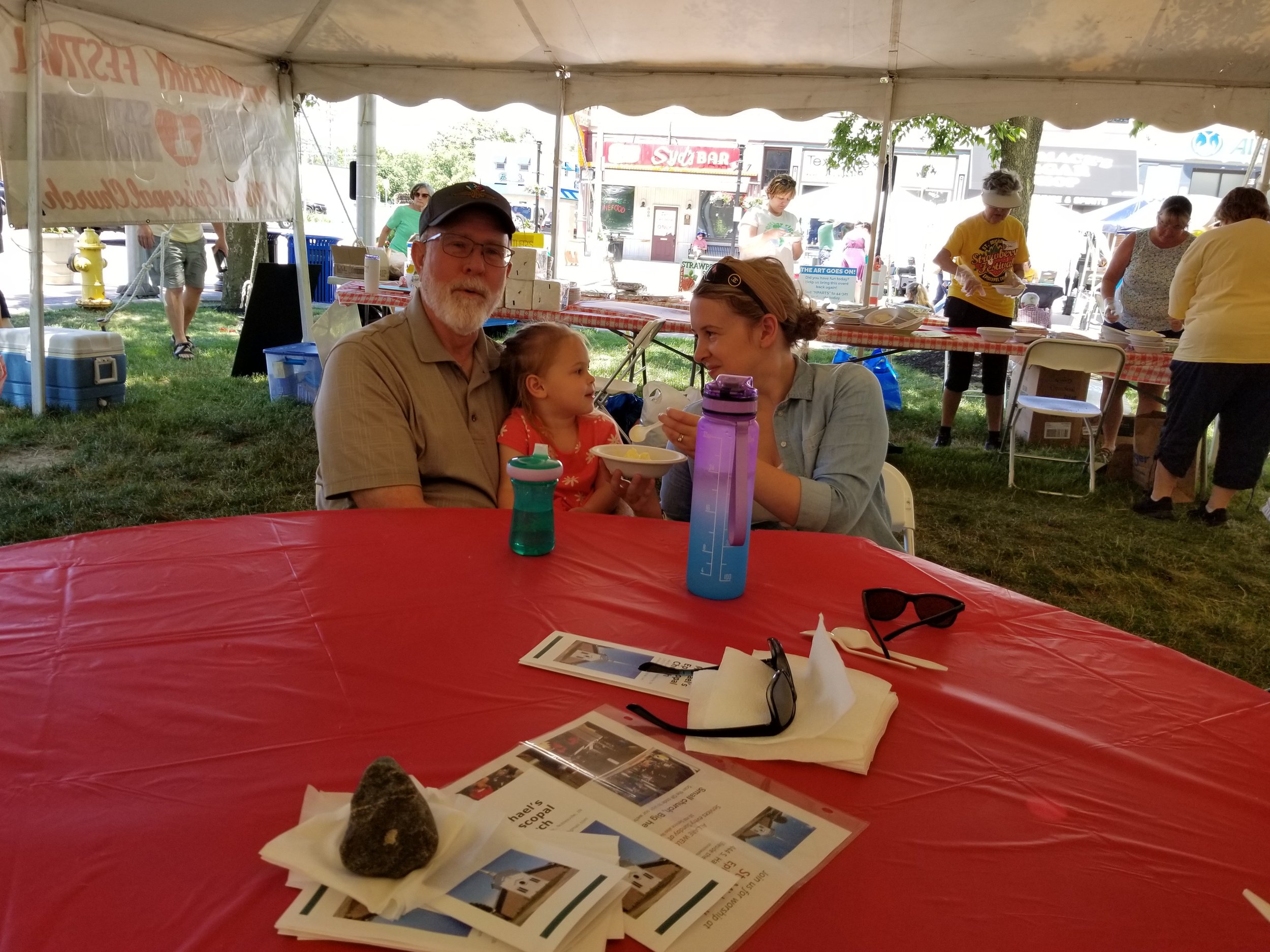 Strawberry Fest 2022 3 generations enjoying shortcake.jpg