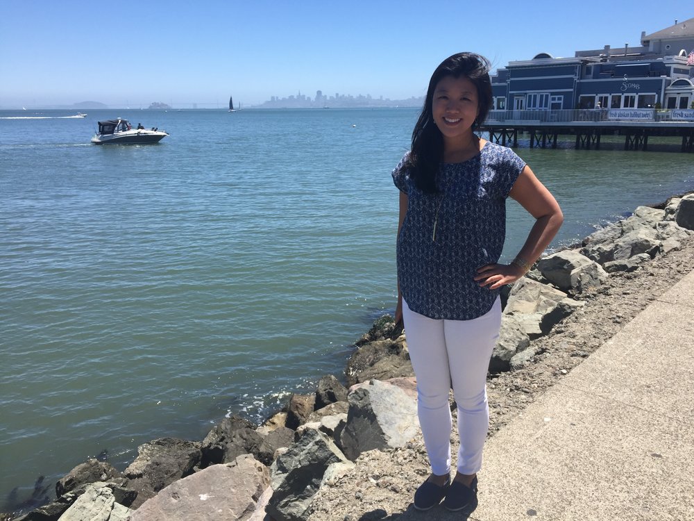 Mary in Sausalito, California, during her monthlong break between jobs in June 2016.