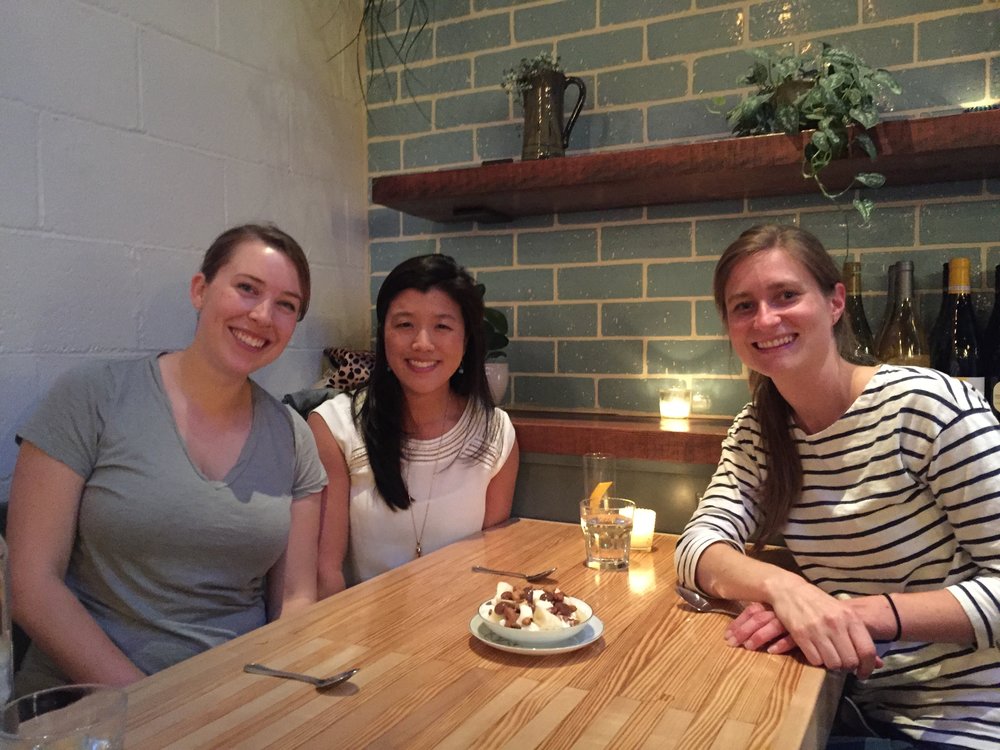 Visiting with friends in Seattle, also this past June. From left: Miranda, Mary, and Heather. "Miranda was my roommate during my senior year at Washington University in St. Louis, and Heather and I both lived in St. Louis post-college as we started our careers. The last year I was there, we lived across the street from each other."