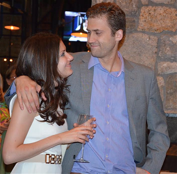 Amanda Bassen with now-husband Bart Clareman at their rehearsal dinner last year.