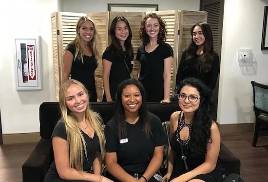 Kristina and her chapter members.
