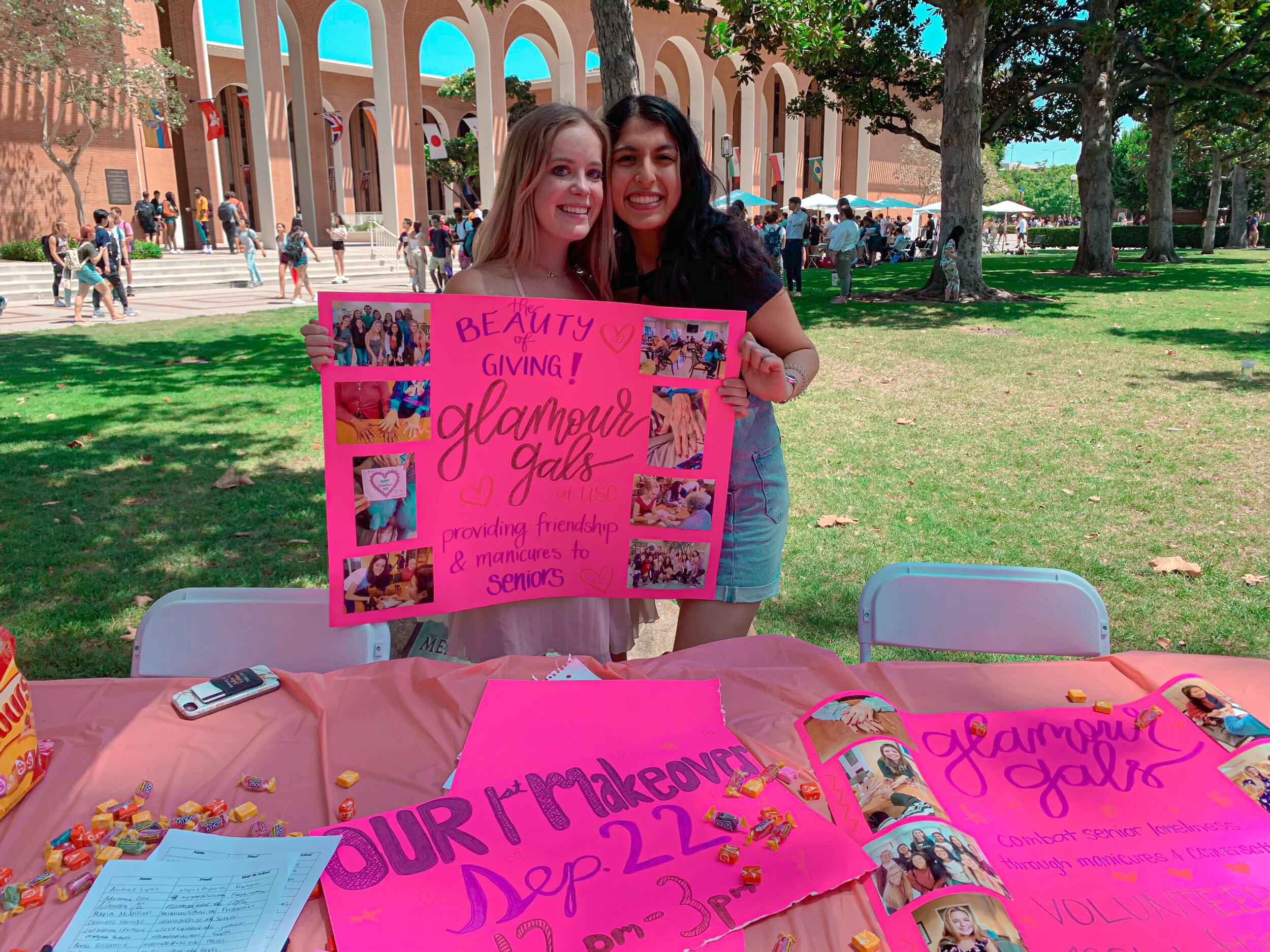 Take advantage of GG pink! It’s bright and fun and will draw attention to your booth.