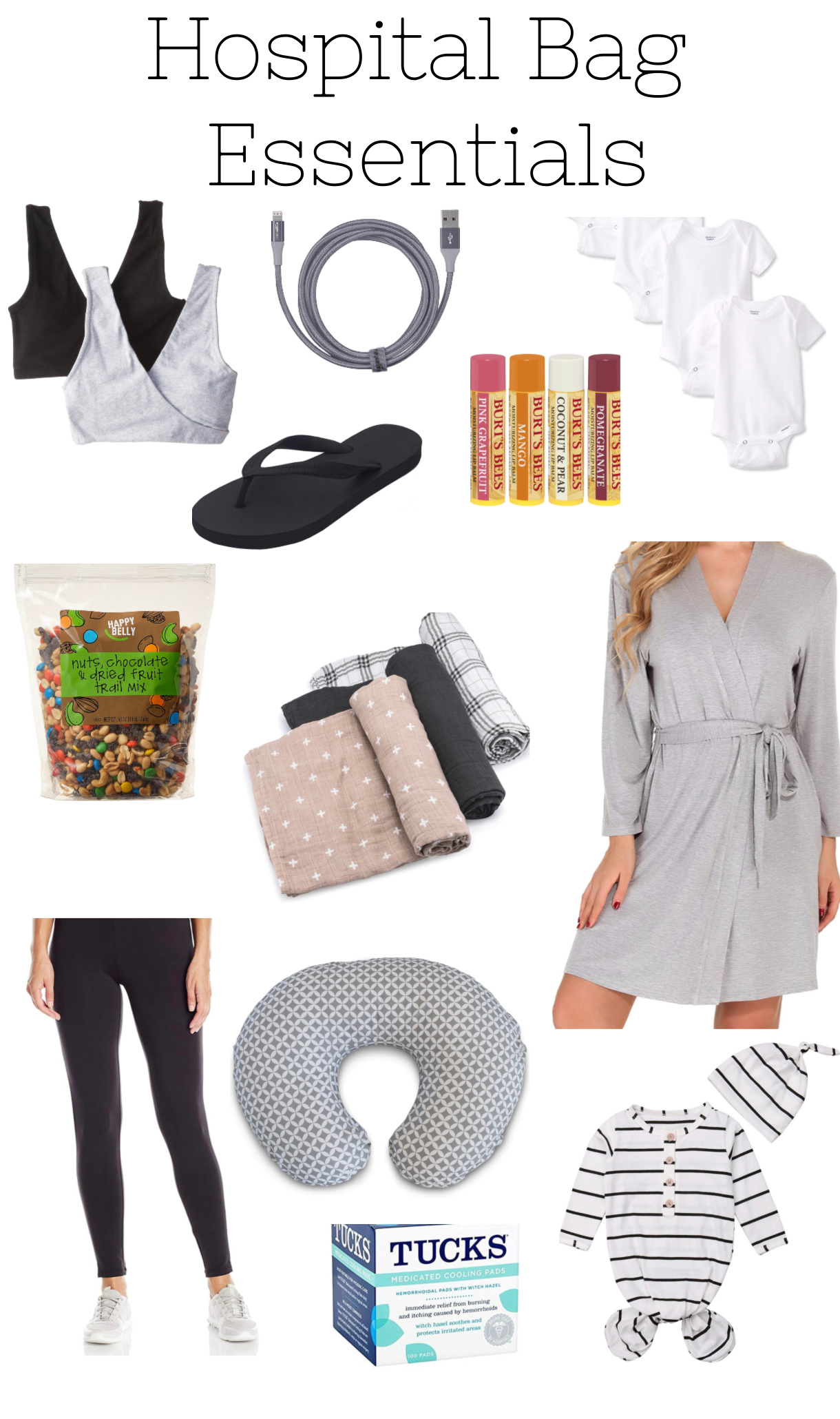 What to pack in the hospital bag.