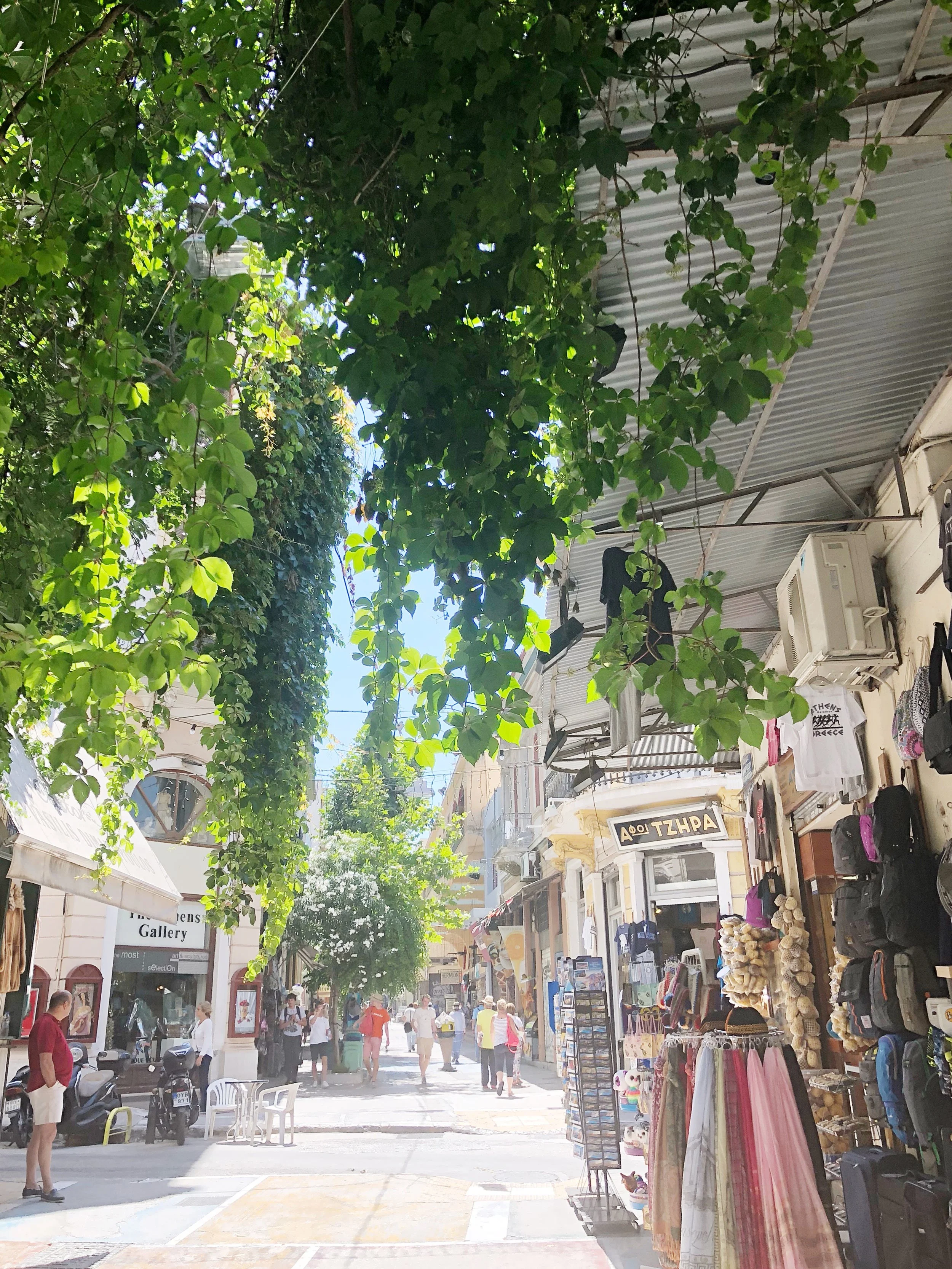 Shopping in Athens, Greece.