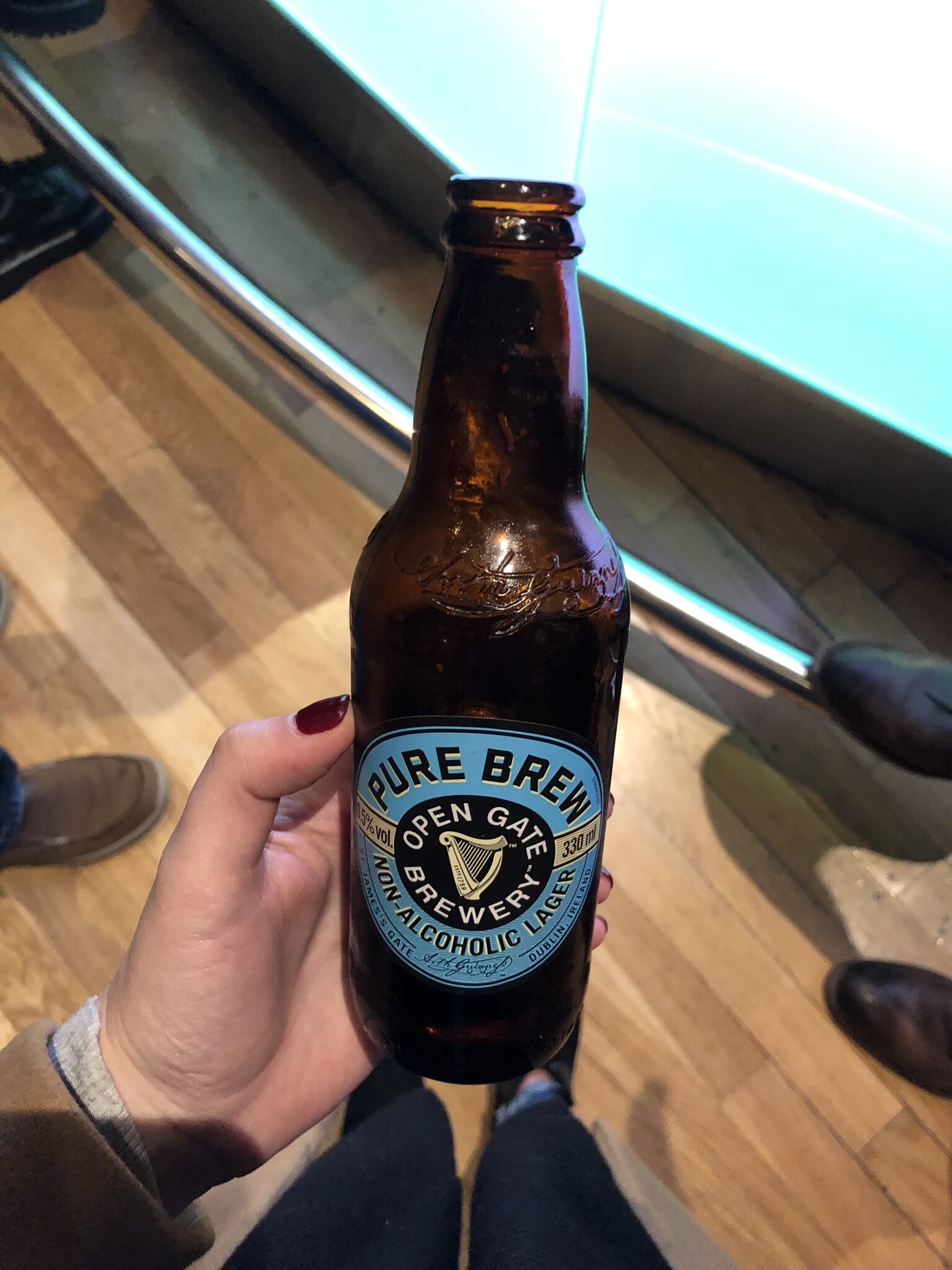 Non-alcoholic beer at the Guinness Storehouse in Dublin.