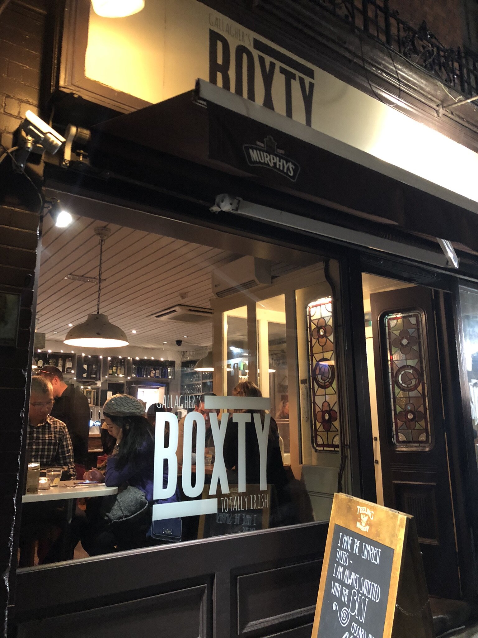 Gallagher’s Boxty House for dinner night one in Dublin.