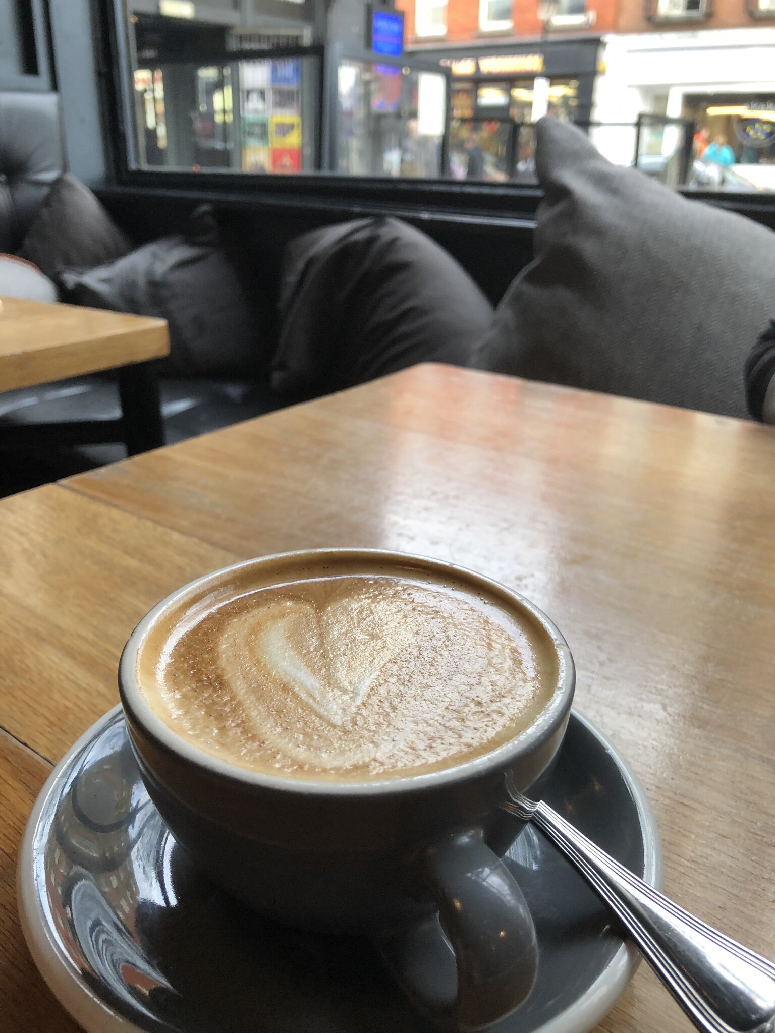 Lattes at the Woollen Mill restaurant in Dublin.