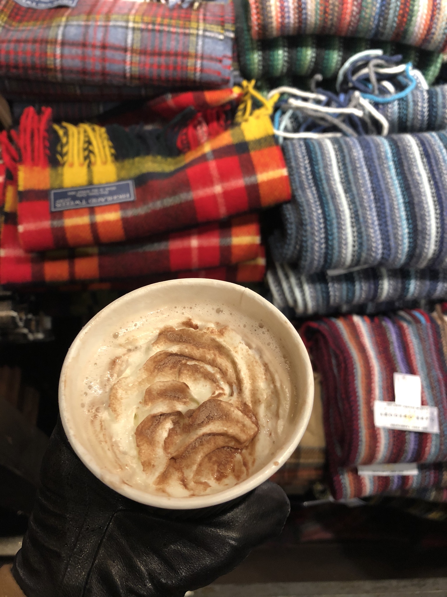 Hot chocolate in Edinburgh, Scotland at the Christmas Market!