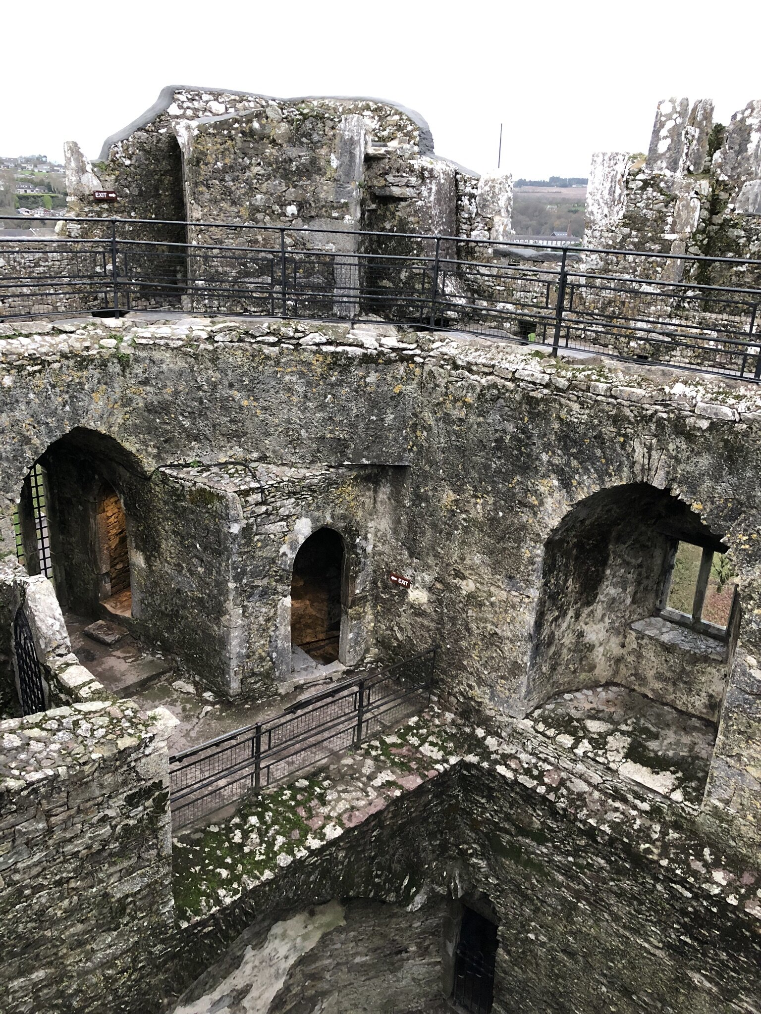 Climbing the Blarney Castle in Cork, Ireland.