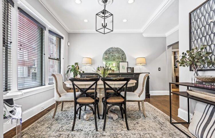 Dining room staging