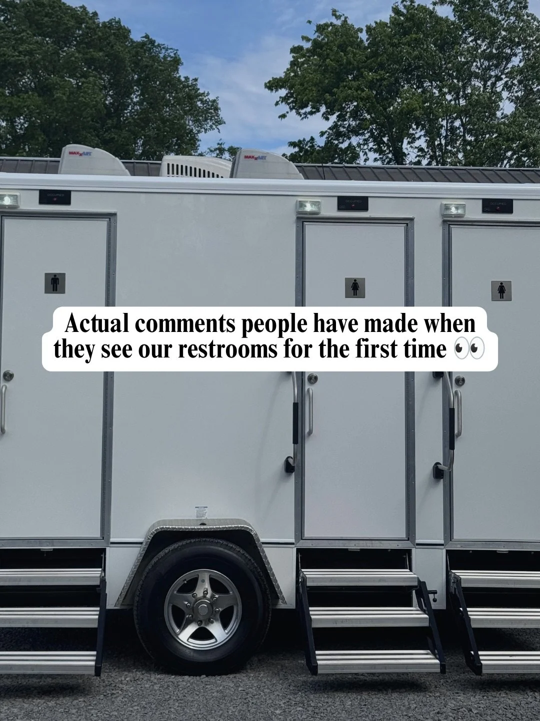 These are the real, unfiltered reactions we get every single time someone walks into a PoshPrivy trailer for the first time. 😅🤍 

The A/C. The music. The smell (yes, it&rsquo;s good). It&rsquo;s all part of the experience. If your guests are talkin