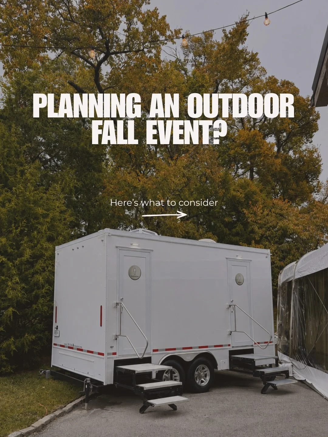 Fall weather is unpredictable. Your guest experience shouldn&rsquo;t be.

Between surprise rain, dropping temps, and shorter days, outdoor fall events in Nashville need a little extra planning. Swipe through for what we tell every host to think about