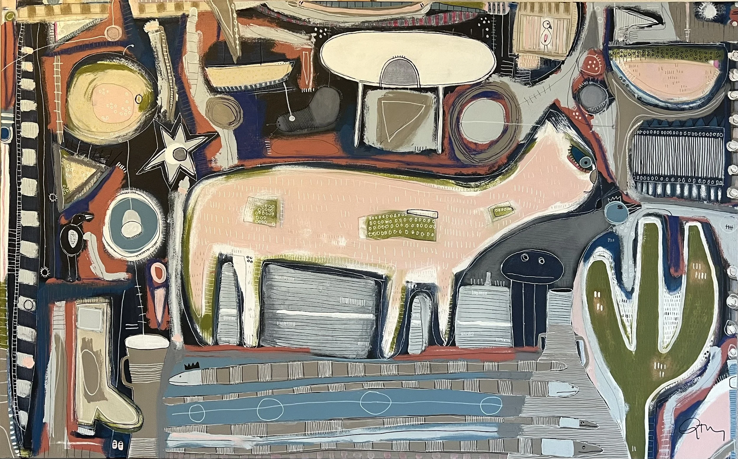 Frida Kahlo on Matalee, 24X48 2024.JPG