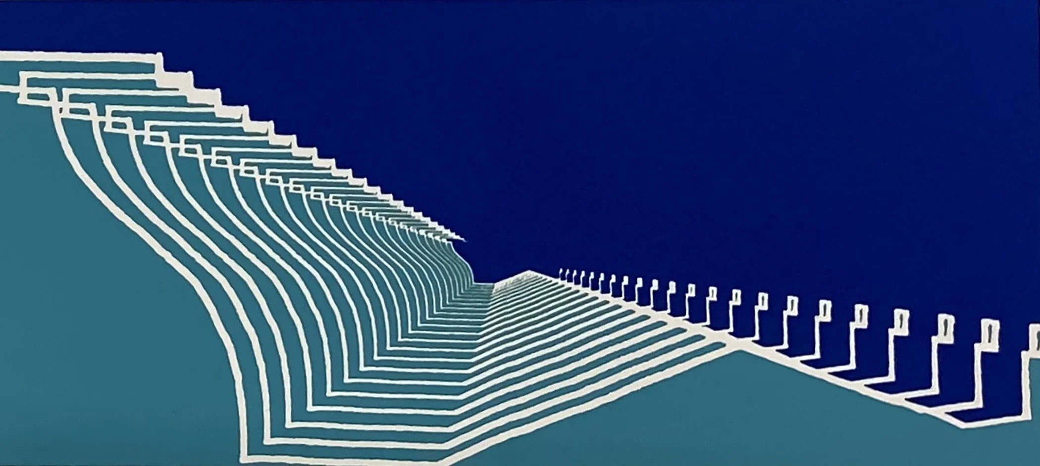 Splitscape (Green and Blue)