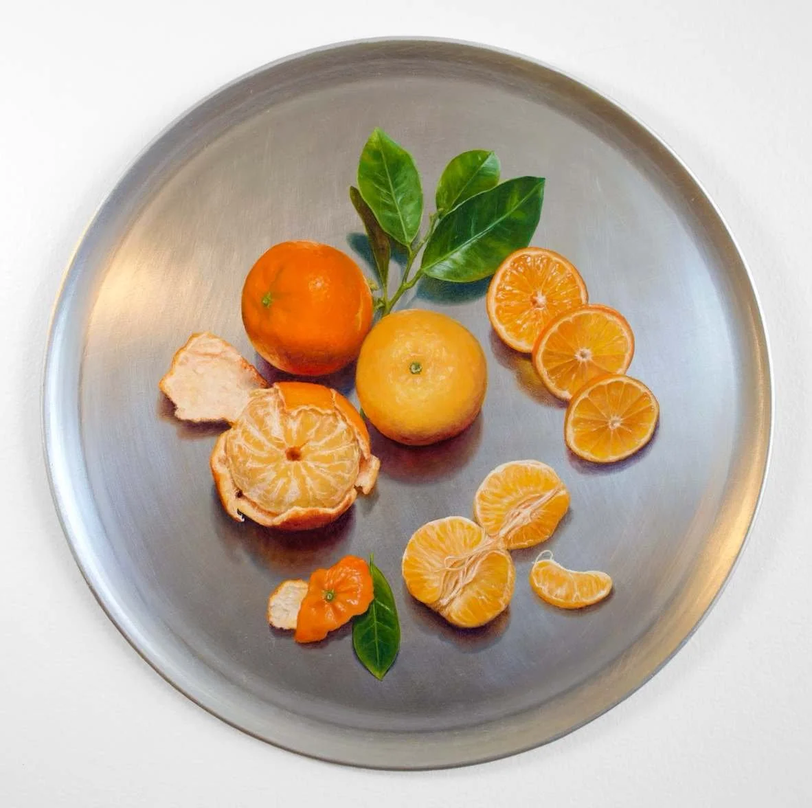 Mandarinas y hojas, Santiago de Chile, Junio