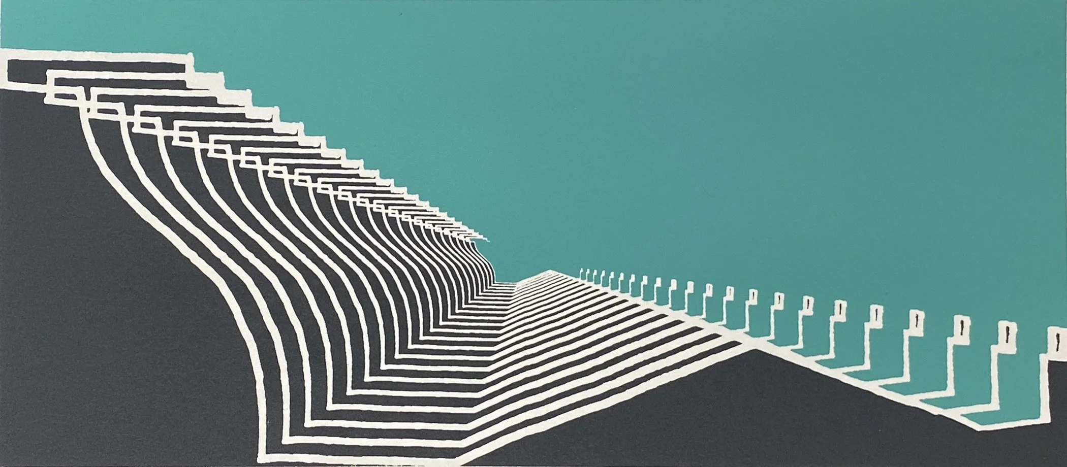 Splitscape (Grey and Green)