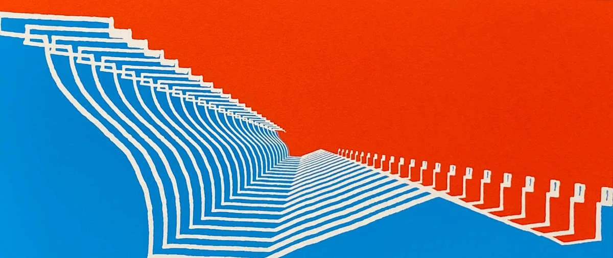 Splitscape (Orange and Blue)